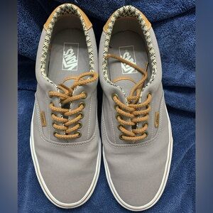 Vans Men's Gray Canvas Sneakers Sz 10